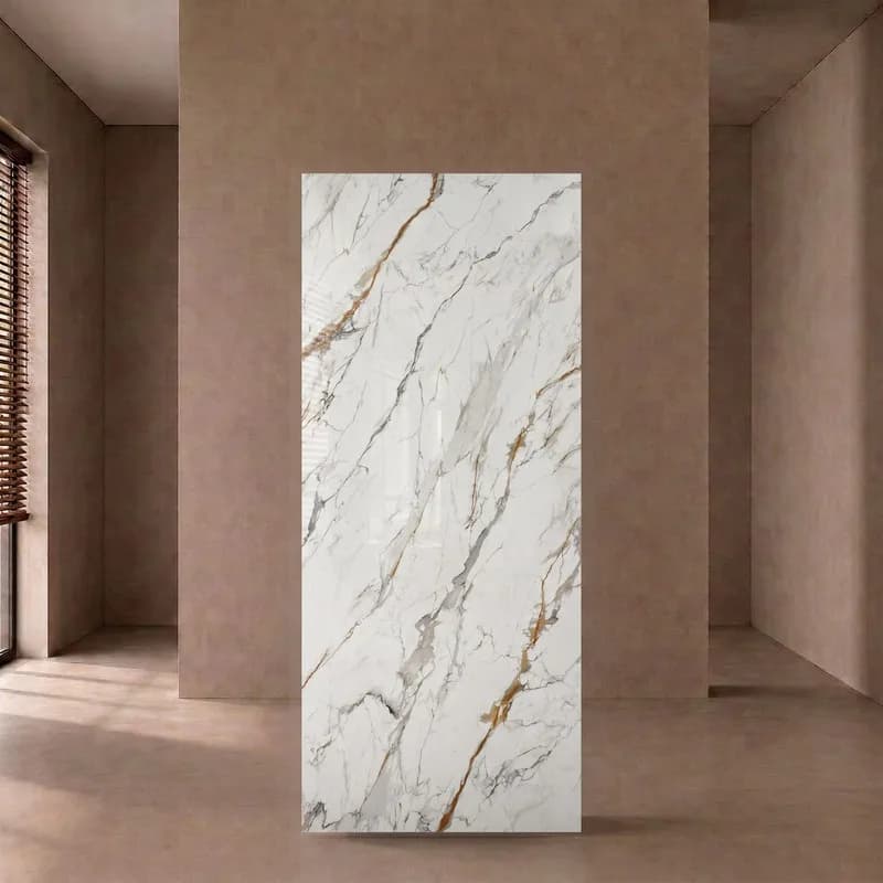 Sinterovani kamen MONT BLANC 1# 3200x1600x12mm Glossy sa obradom